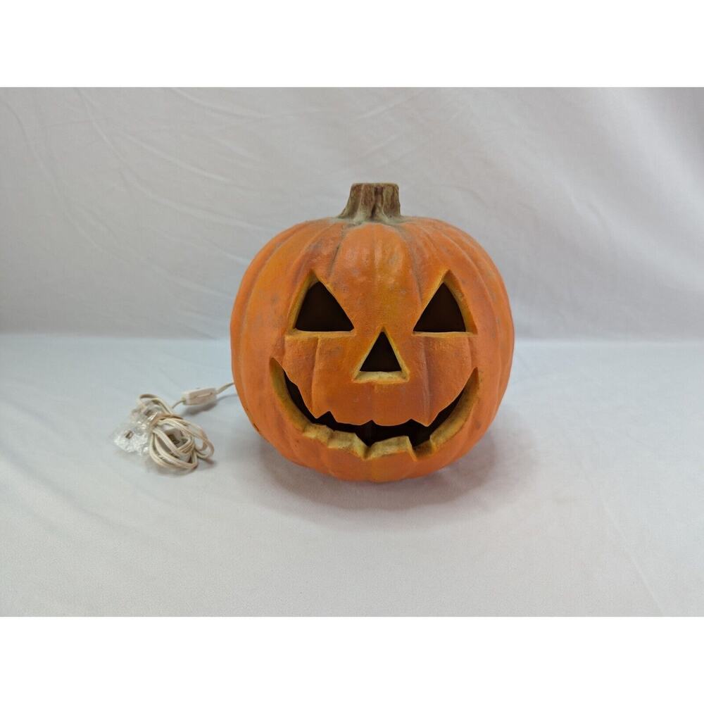 1993 Trendmasters Halloween‎ Foam Blow Mold Pumpkin Jack O Lantern 10"